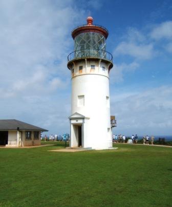 Kilauea lighthouse - whale watchers in background