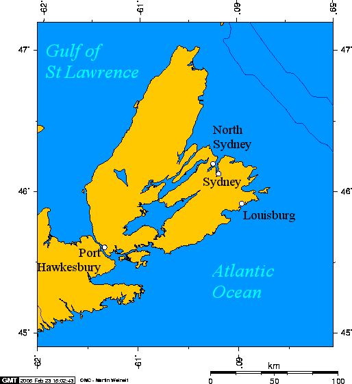 Map of Cape Breton